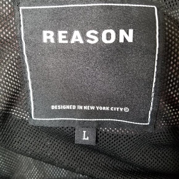 Reason Men's Black Floral Multi Color Hooded Windbreaker Jacket Size Lar… - Picture 8 of 8